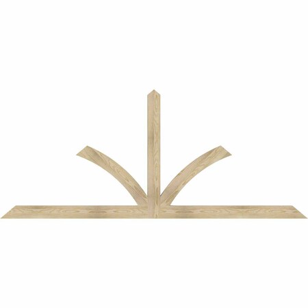 Ekena Millwork Richland Rough Sawn Timber Gable Bracket, Douglas Fir, 96"W x 40"H x 2"D x 4"F, 10/12 Pitch GBW096X40X0204RIC00RDF